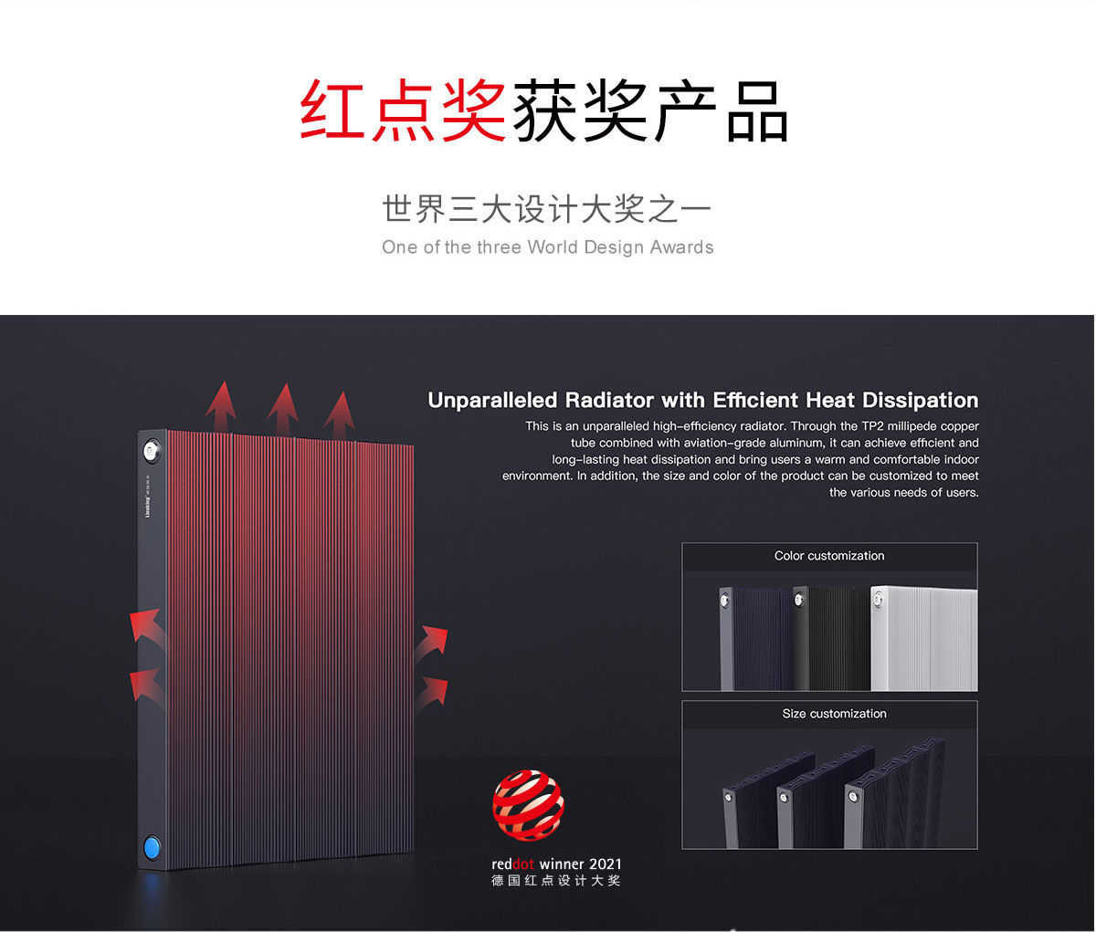 銅鋁復(fù)合暖氣片135x75